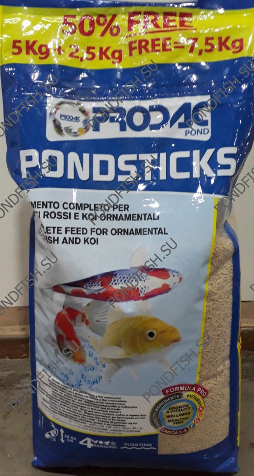 PRODAC PONDSTICKS: универсальный корм для прудовой рыбы 4 кг